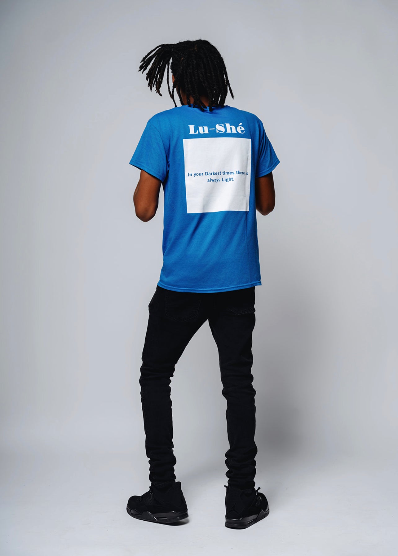 Lu-Shé 'Light In Dawn' - "Back
Design" Tee (BLUE)