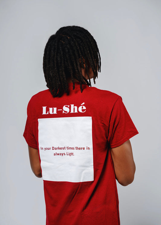 Lu-Shé 'Light In Dawn' - "Back
Design" Tee (RED)