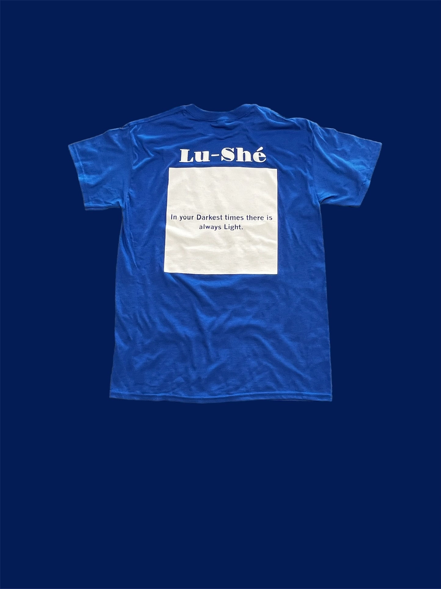 Lu-Shé 'Light In Dawn' - "Back
Design" Tee (BLUE)